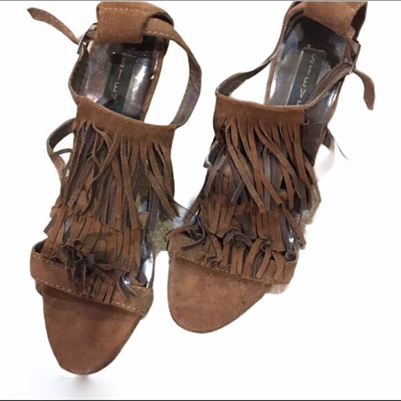 Boho chic Steve Madden Fringy stilettos 9 - Picture 1 of 7